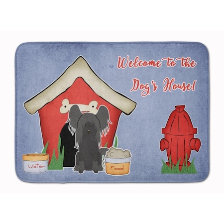 Carolines Treasures Dog House Chinese Crested Black Machine Washable Memory Foam Mat BB2866RUG